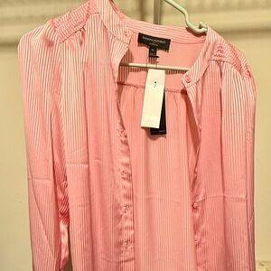Banana Republic Pink Striped Blouse